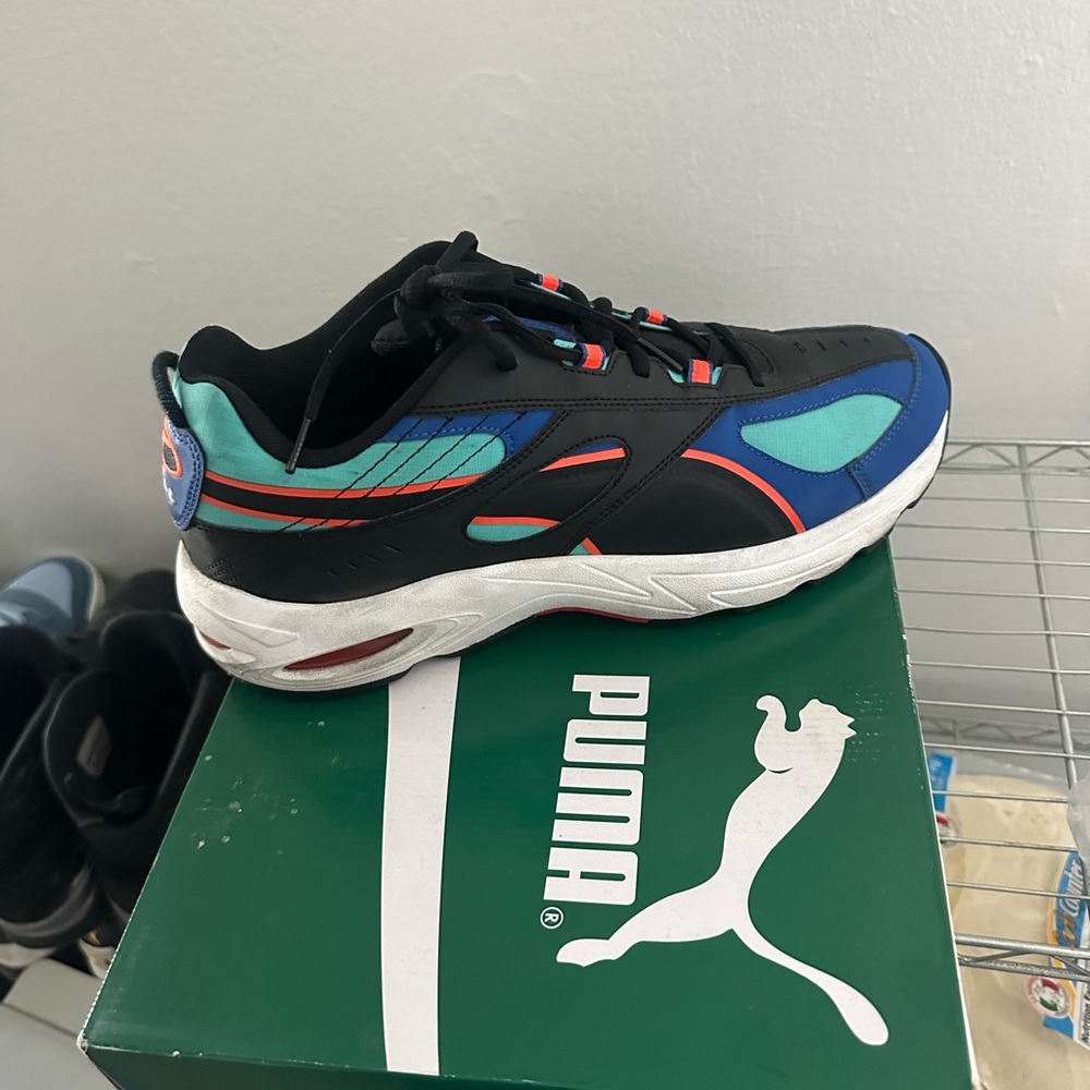 Puma Black and Blue Sneakers with Chunky Silhouette